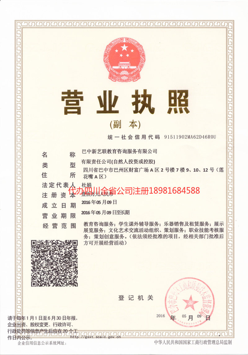 临湘临湘新亿联教育咨询服务有限公司